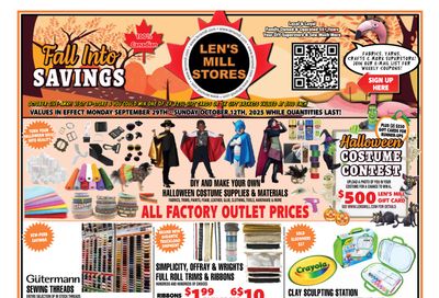 Len's Mill Stores Flyer September 29 to October 12