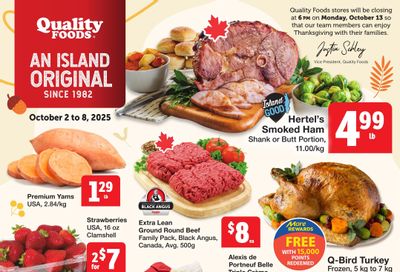 Quality Foods Flyer October 2 to 8