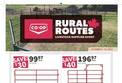 Co-op (West) Rural Routes Flyer October 2 to 15