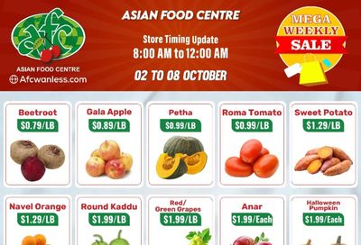 Asian Food Centre (Wanless Dr.) Flyer October 2 to 8