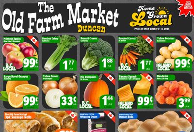The Old Farm Market (Duncan) Flyer October 2 to 8