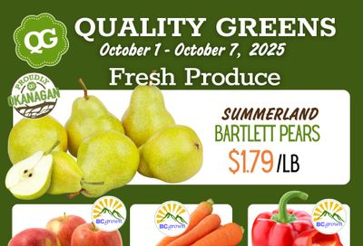 Quality Greens Flyer October 1 to 7