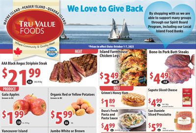 Tru Value Foods Flyer October 1 to 7