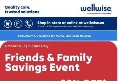 Wellwise By Shoppers Flyer October 4 to 10