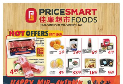 PriceSmart Foods Flyer October 2 to 8