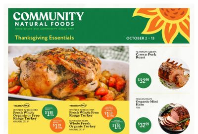 Community Natural Foods Flyer October 2 to 13