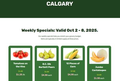 H&W Produce Flyer October 2 to 8