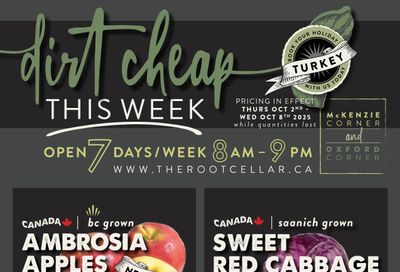 The Root Cellar Flyer October 2 to 8