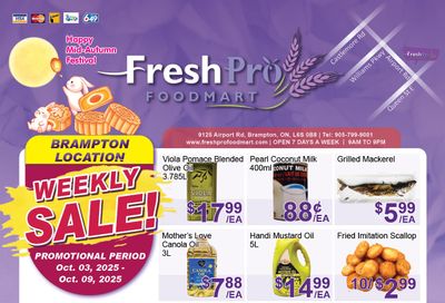 FreshPro Foodmart (Brampton) Flyer October 3 to 9