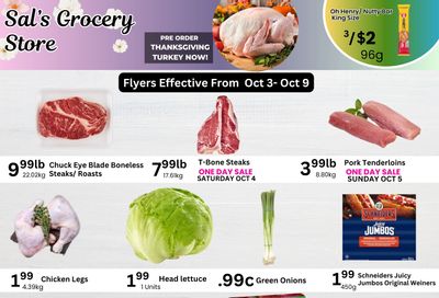Sal's Grocery Flyer October 3 to 9