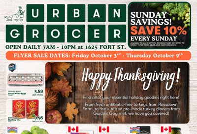 Urban Grocer Flyer October 3 to 9