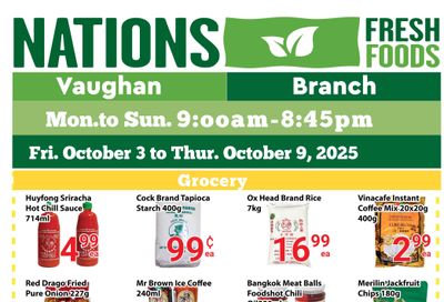 Nations Fresh Foods (Vaughan) Flyer October 3 to 9