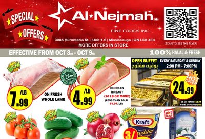 Alnejmah Fine Foods Inc. Flyer October 3 to 9