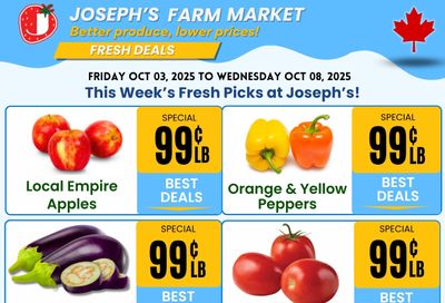 Joseph's Farm Market Flyer October 3 to 8