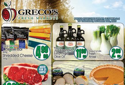 Greco's Fresh Market Flyer October 3 to 16
