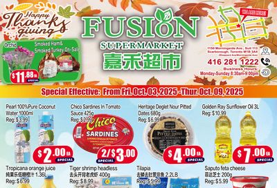 Fusion Supermarket (Scarborough) Flyer October 3 to 9