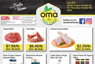 Oma Fresh Foods Flyer October 3 to 9