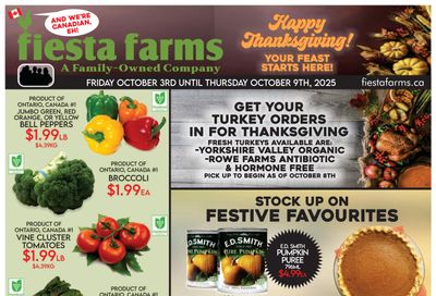 Fiesta Farms Flyer October 3 to 9