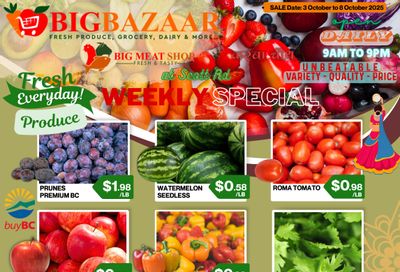 Big Bazaar Canada Flyer October 3 to 8