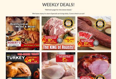 Robert's Fresh and Boxed Meats Flyer October 6 to 13