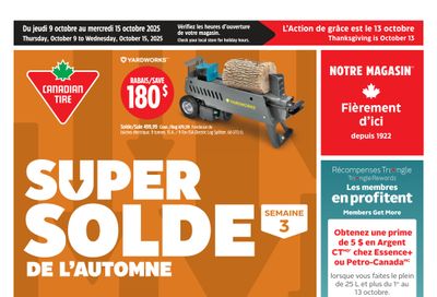 Canadian Tire (QC) Flyer October 9 to 15