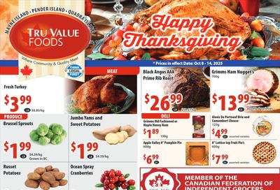 Tru Value Foods Flyer October 8 to 14