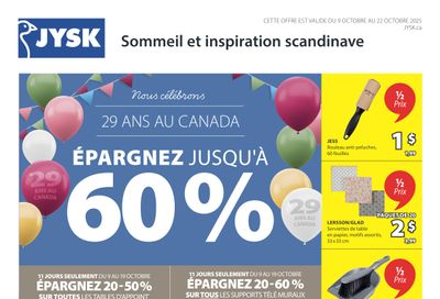 JYSK (QC) Flyer October 9 to 22