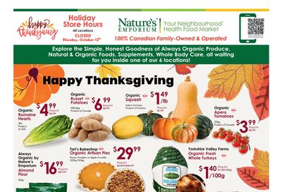 Nature's Emporium Bi-Weekly Flyer October 9 to 22