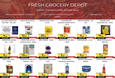 Fresh Grocery Depot Flyer October 9 to 15