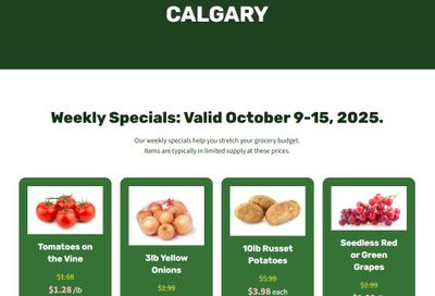 H&W Produce Flyer October 9 to 15