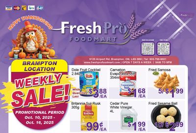 FreshPro Foodmart (Brampton) Flyer October 10 to 16