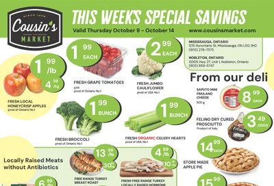 Cousin's Market Flyer October 9 to 14