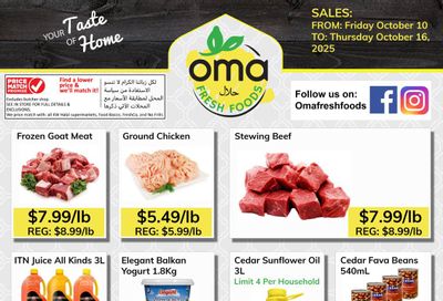 Oma Fresh Foods Flyer October 10 to 16