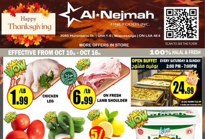 Alnejmah Fine Foods Inc. Flyer October 10 to 16