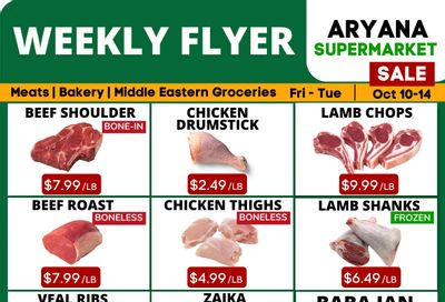 Aryana Supermarket Flyer October 10 to 14