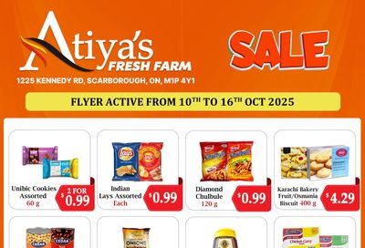 Atiya's Fresh Farm Flyer October 10 to 16