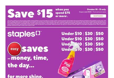Staples Flyer October 10 to 16