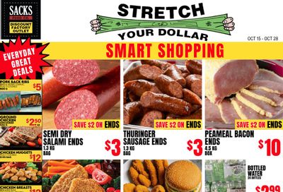 Sacks Food Co. Flyer October 15 to 28