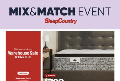 Sleep Country Flyer October 16 to 21