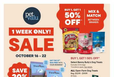 Pet Valu Flyer October 16 to 22