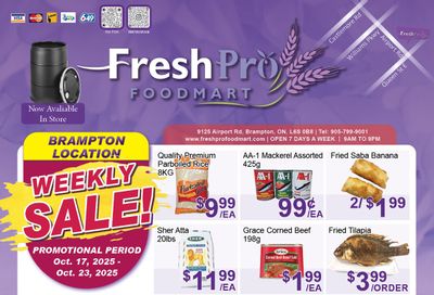 FreshPro Foodmart (Brampton) Flyer October 17 to 23