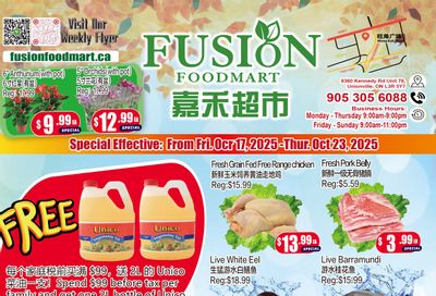 Fusion Supermarket (Unionville)  Flyer October 17 to 23