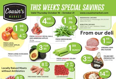 Cousin's Market Flyer October 16 to 21
