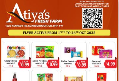 Atiya's Fresh Farm Flyer October 17 to 26