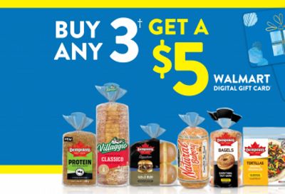 Walmart Canada: Dempster’s Bagels $1.31 Each After $5 Gift Card Offer + 95 Air Miles ($10 Value)