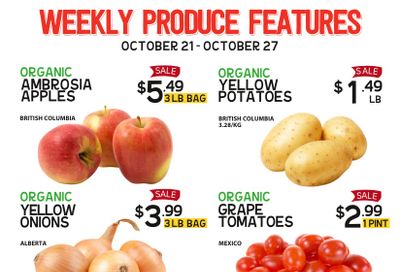 Pomme Natural Market Weekly Produce Flyer October 21 to 27