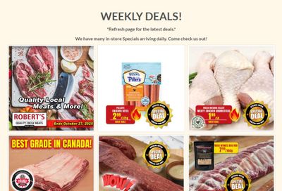 Robert's Fresh and Boxed Meats Flyer October 20 to 27