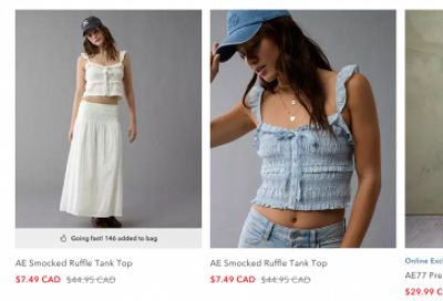 American Eagle & Aerie Canada Sale: Save up to 50% off Almost Everything + Clearance up to 70% off