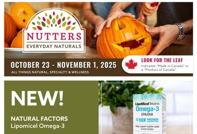 Nutters Everyday Naturals Flyer October 23 to November 1