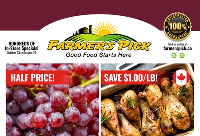 Farmer's Pick Flyer October 23 to 29